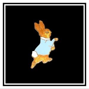 Vtg. Peter Rabbit enamel pin